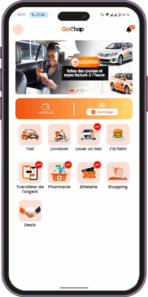 Capture écran de l'application GoChap